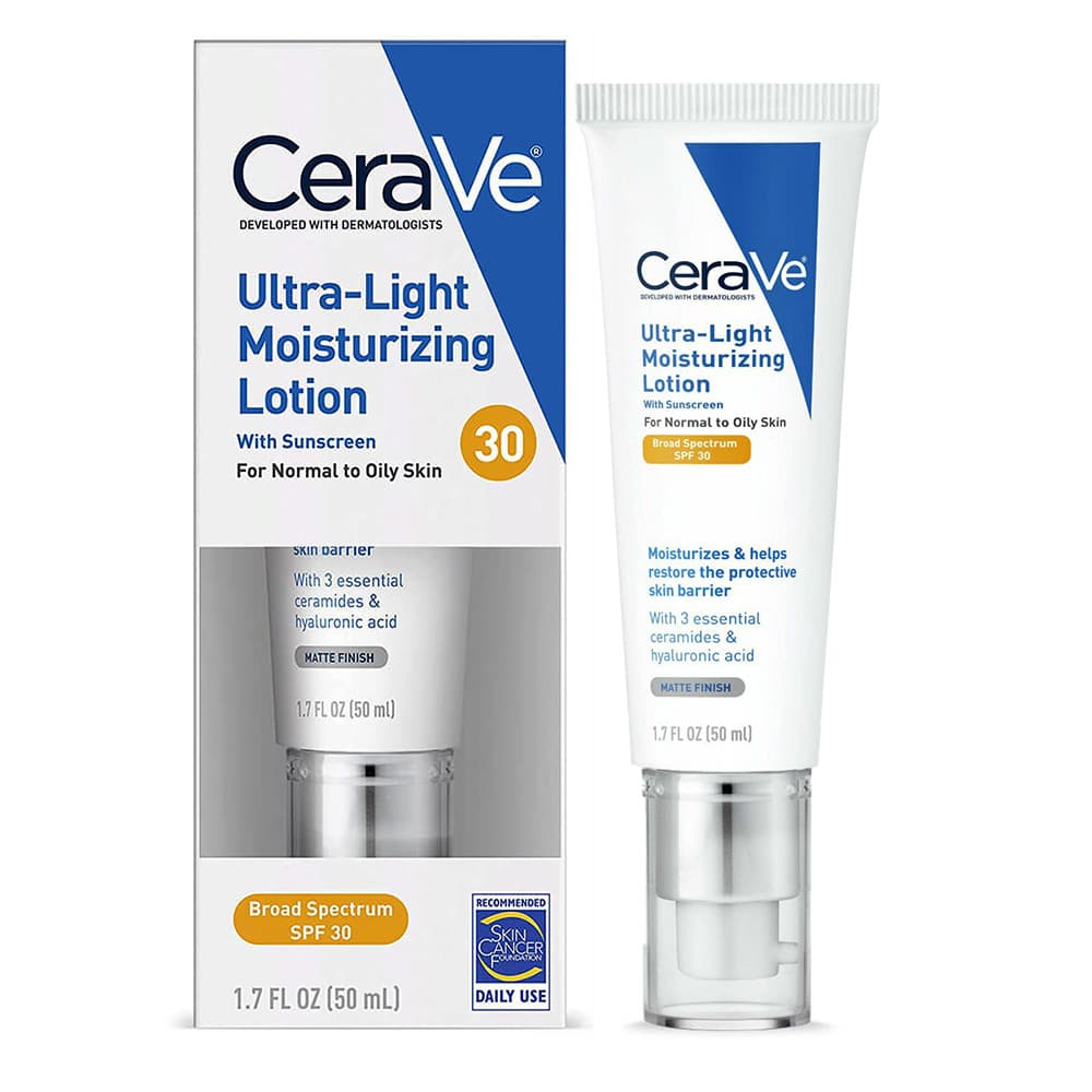 لوسیون مرطوب کننده و ضد آفتاب سراوی CeraVe Ultra-Light Moisturiser Lotion with Sunscreen SPF30 50ml — تصویر ۹