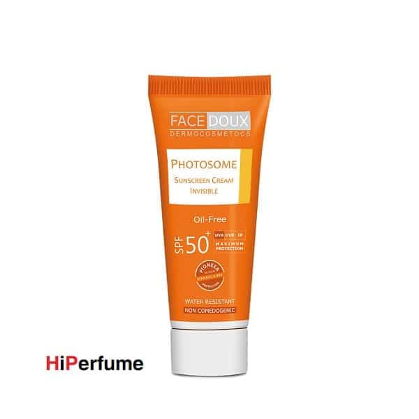 کرم ضدآفتاب بیرنگ فاقد چربی spf50 فتوزوم فیس دوکس — تصویر ۲