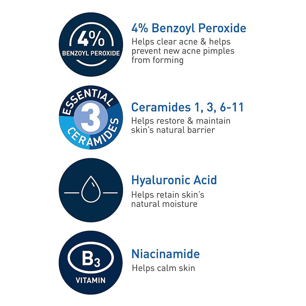 فوم شستشوی صورت ضد جوش و آکنه سراوی CeraVe Acne Foaming Cream Cleanser 150ml — تصویر ۶