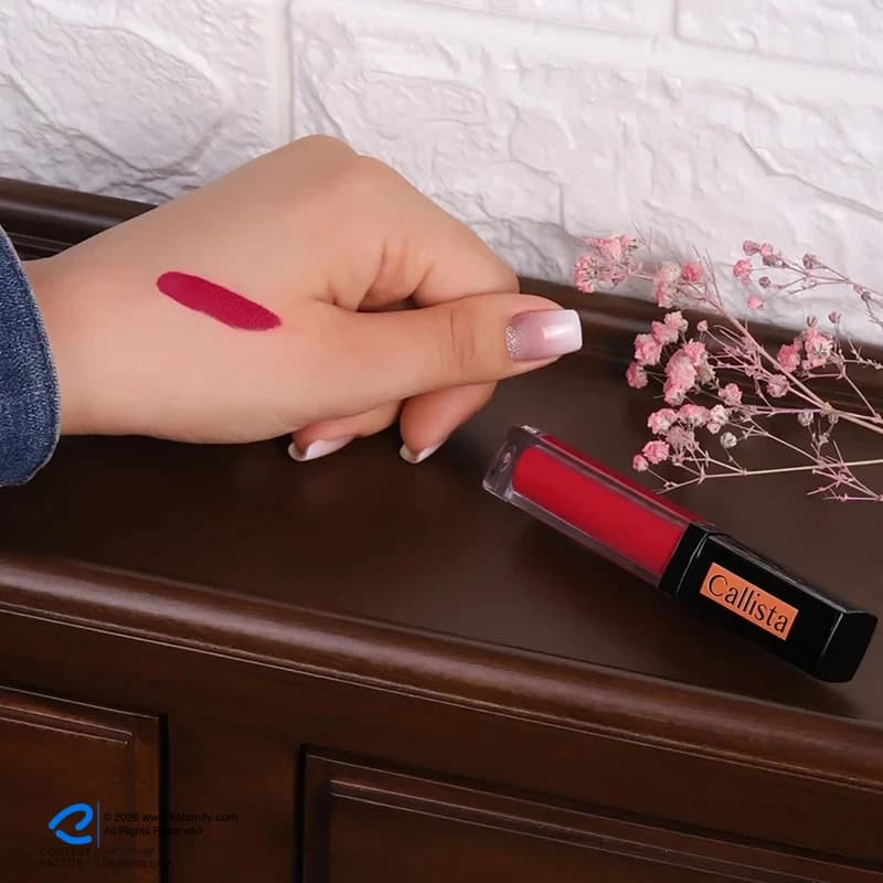 رژ لب مایع کالیستا مدل Stain Matt شماره L88 — تصویر ۱۱