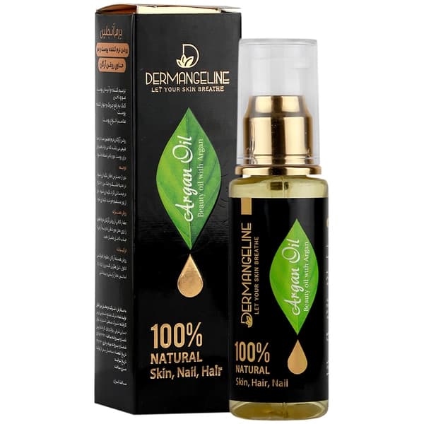 روغن نرم کننده پوست و مو درم انجلین (حاوی روغن آرگان) 60ml — تصویر ۲