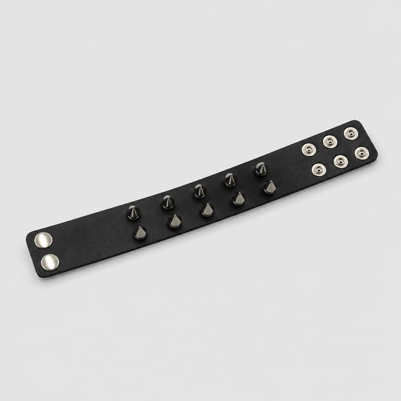 دستبند چرمی اسپایکی مدل Spiked Soul کد ICH-26E0626 — تصویر ۱۱