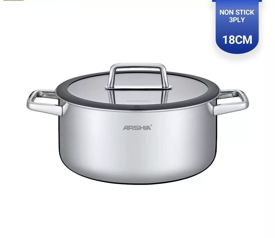قابلمه استیل لیزری عرشیا سایز 18 مدل SS050-3538 — تصویر ۷