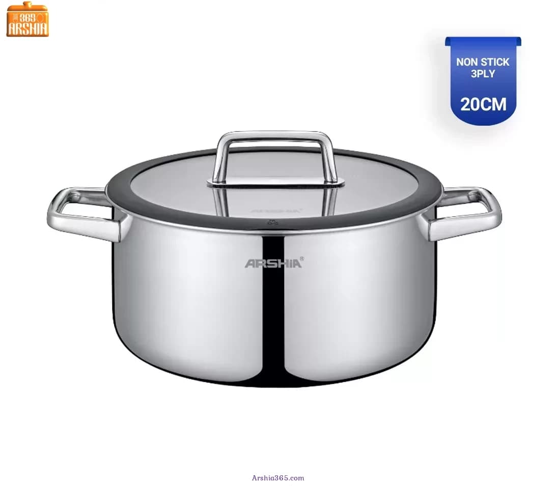قابلمه استیل لیزری عرشیا سایز 20 مدل SS050-3169 — تصویر ۴