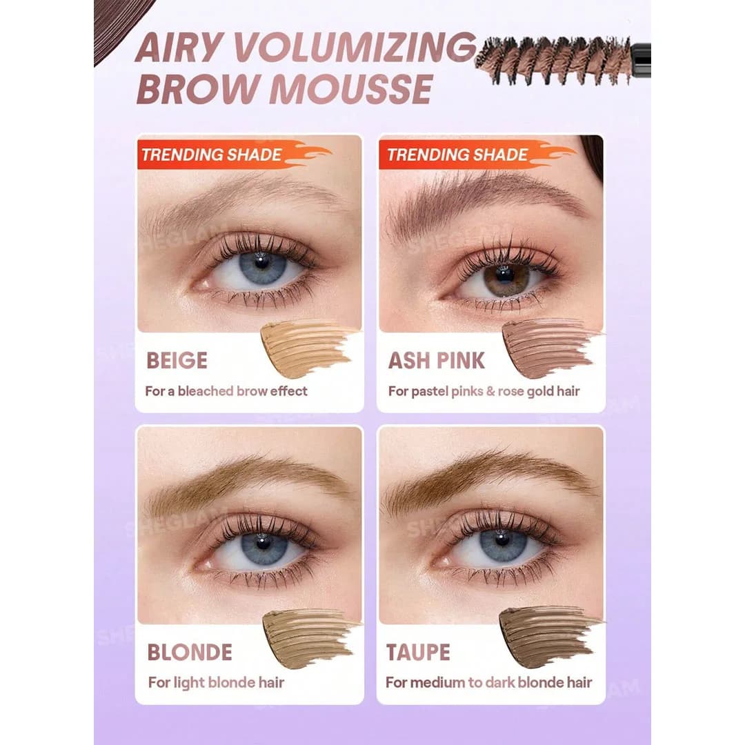 موس رنگی و حجم‌دهنده ابرو شیگلم مدل Airy Tinted Volumizing رنگ Chocolate — تصویر ۶