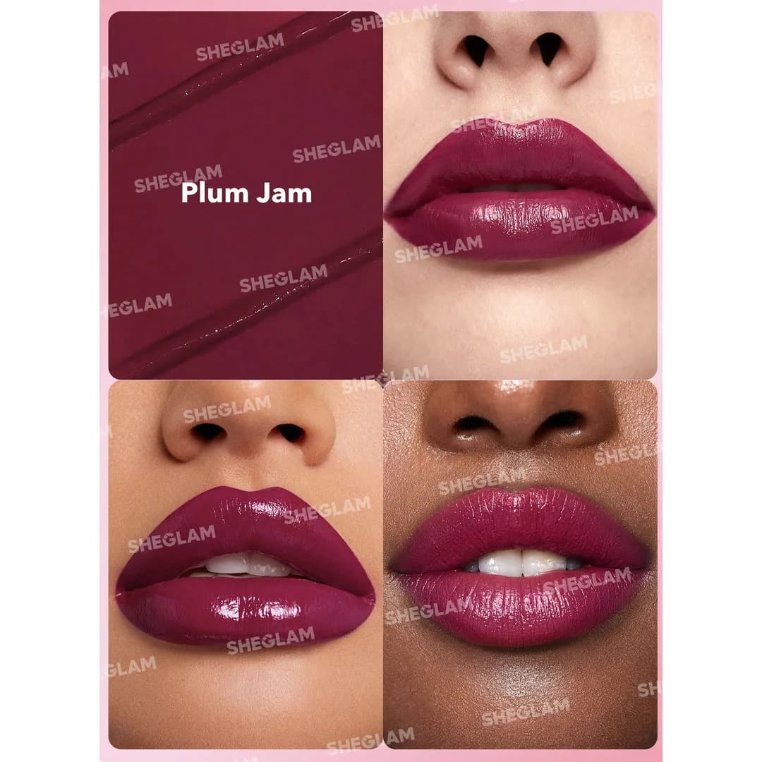 رژلب کرمی شیگلم SHEGLAM مدل Creme Allure رنگ Plum Jam — تصویر ۱۱