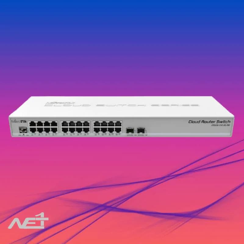 روتر سوئیچ میکروتیک مدل Mikrotik CRS326-24G-2S+RM