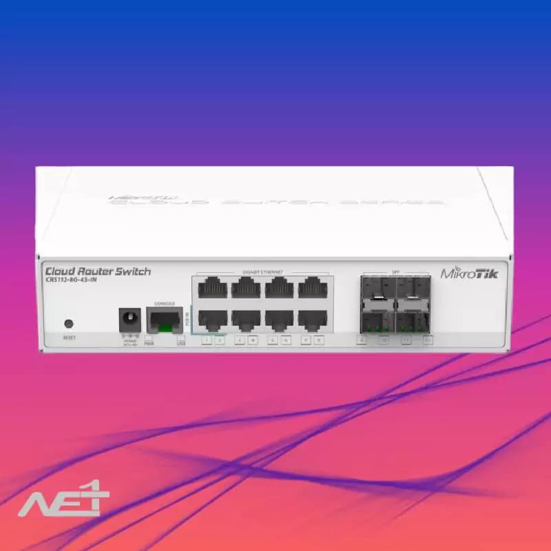 روتر سوئیچ میکروتیک مدل Mikrotik CRS112-8G-4S-IN — تصویر ۲