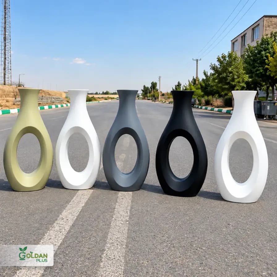 گلدان فایبرگلاس کنارسالنی مدل بولینگ — تصویر ۹