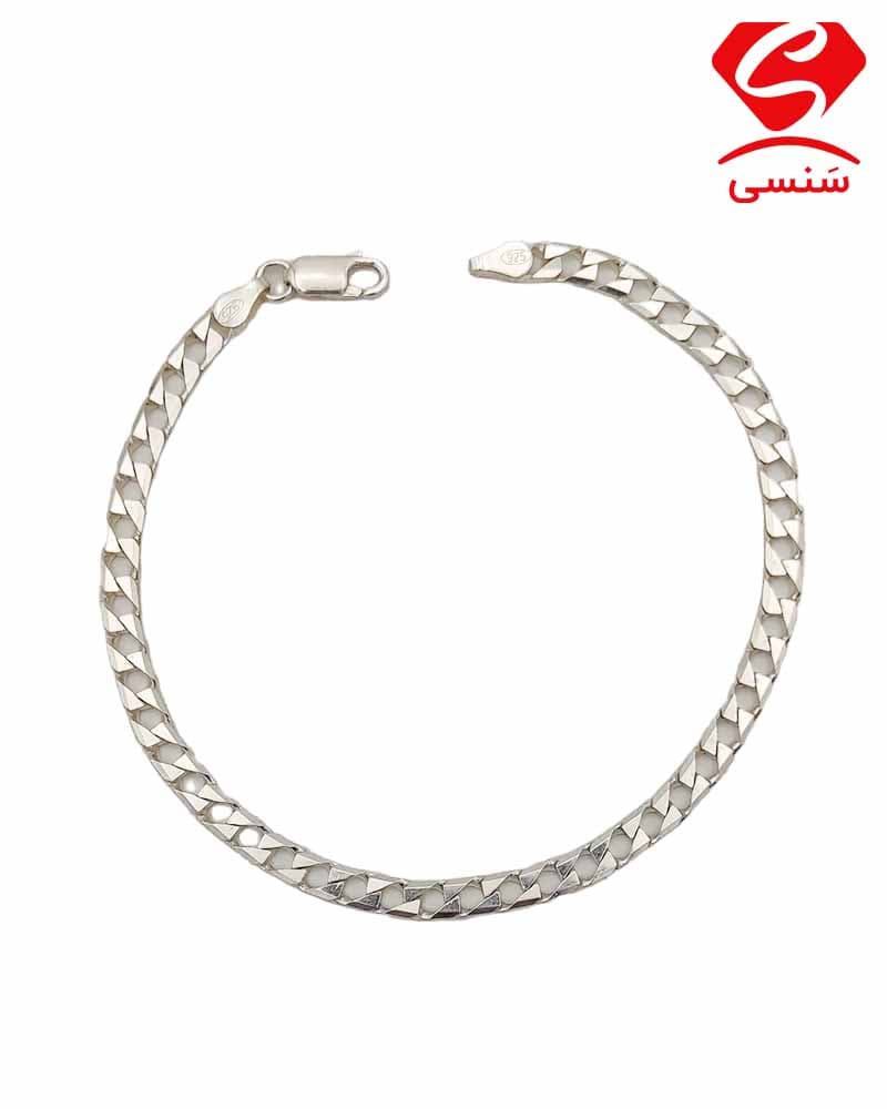 دستبند نقره کارتیه تراش ژاپنی کد74 — تصویر ۲