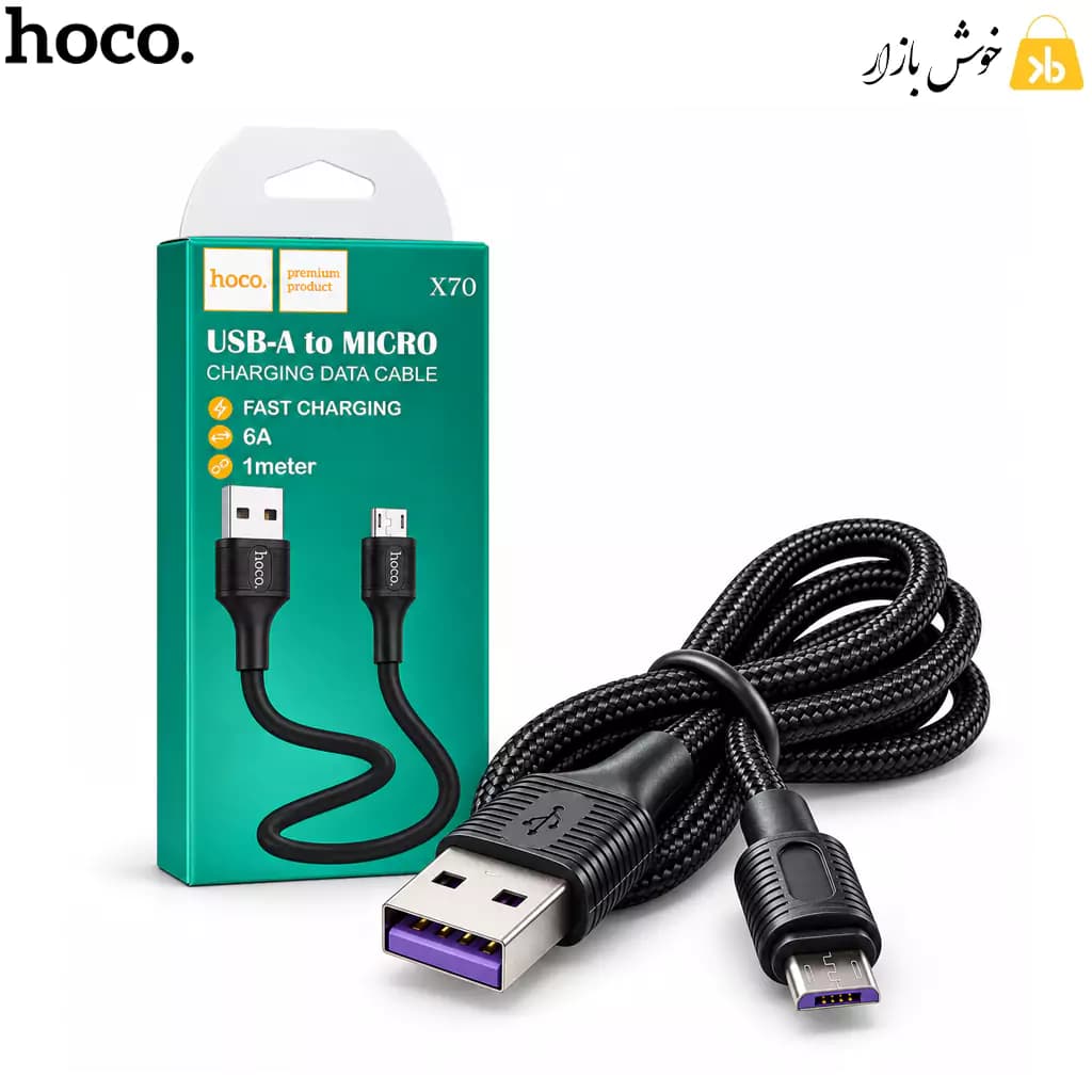 کابل شارژ و دیتا میکرو USB هوکو (HOCO) مدل X70