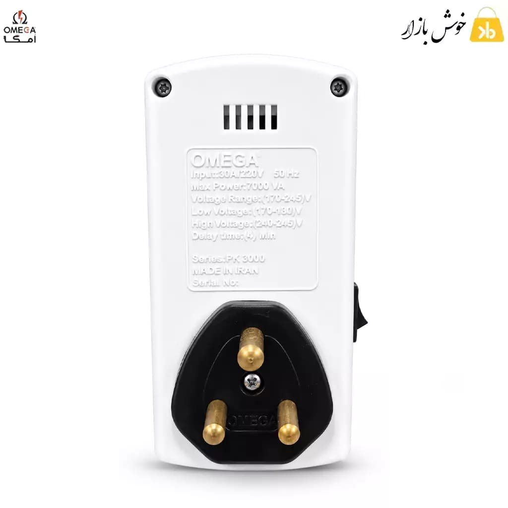 محافظ سه‌شاخه کولر گازی 40 آمپر آنالوگ امگا (OMEGA) مدل S45000 MK — تصویر ۲