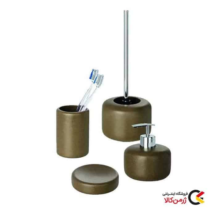 فرچه توالت شوی پلاستیکی قهوه ای مدل Havana طرح دایره ای — تصویر ۵