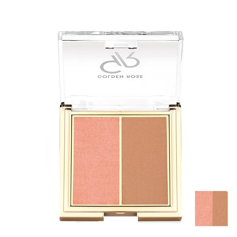 پالت رژگونه دو رنگ گلدن رز مدل Iconic Duo شماره 01 — تصویر ۳