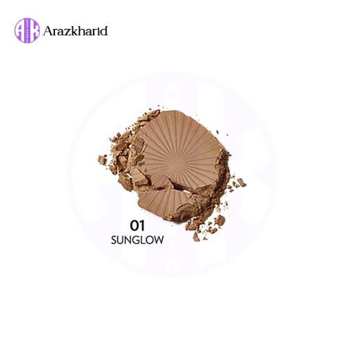 برنزر پودری گلدن رز Golden Rose رنگ Sunglow شماره 01 — تصویر ۹