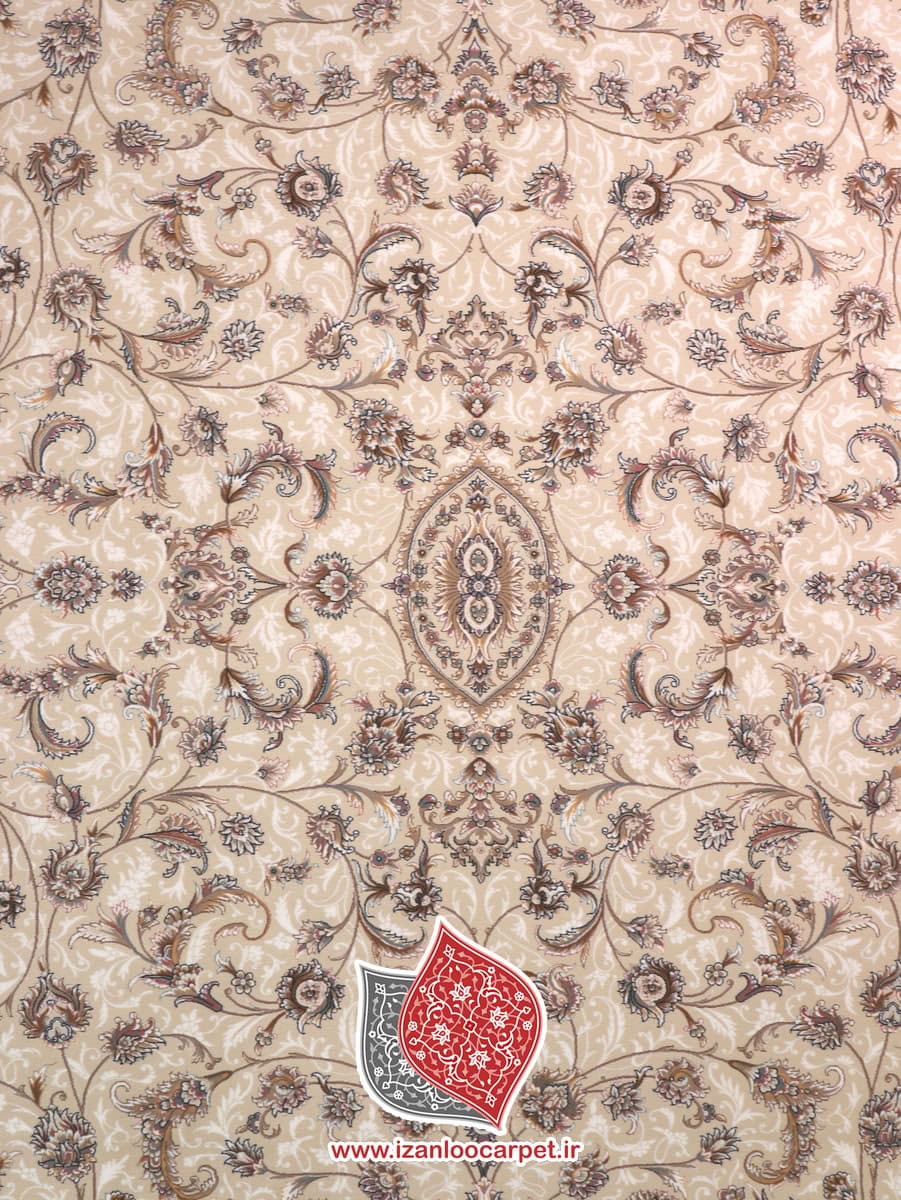 فرش زمرد مشهد طرح 5002 کرم نسکافه ای 700 شانه تراکم 2550 + ارسال رایگان — تصویر ۸