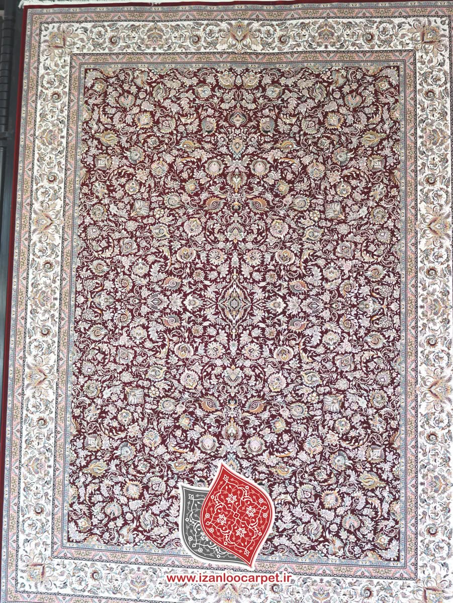 فرش زمرد مشهد طرح 45000 لاکی 1500 شانه تراکم 4500 + ارسال رایگان — تصویر ۹