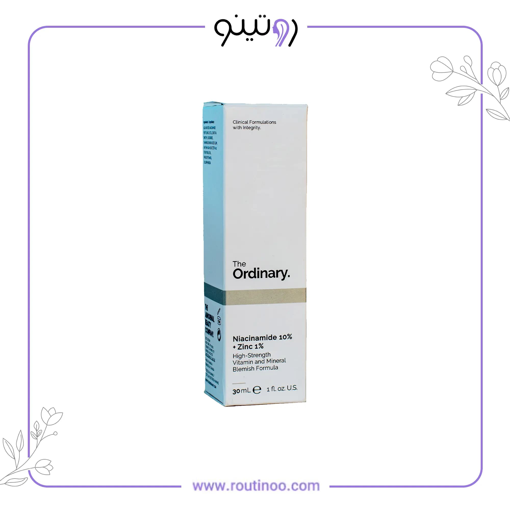 سرم نیاسینامید اوردینری اصل 10٪ + زینک 1٪ — تصویر ۹