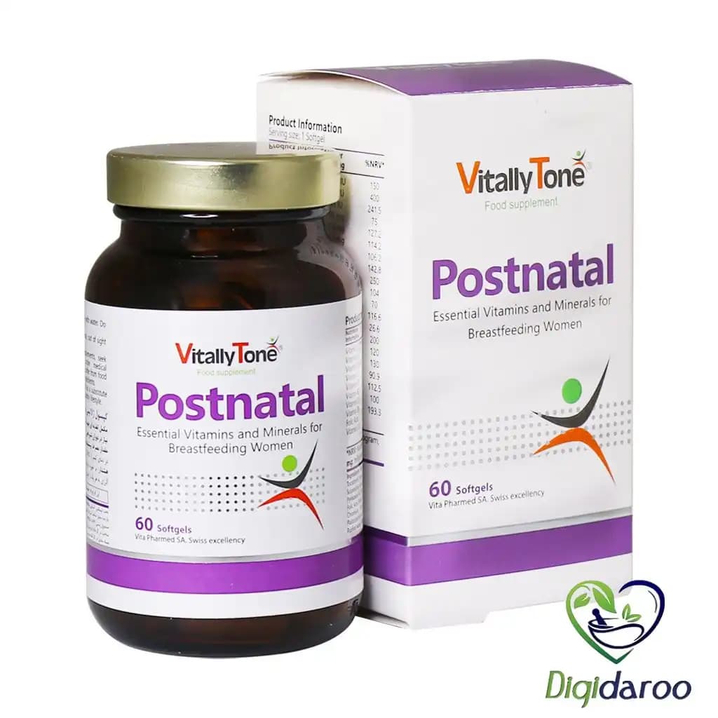 کپسول ژلاتینی نرم پست ناتال(Postnatal) ویتالی تون 60 عددی — تصویر ۴
