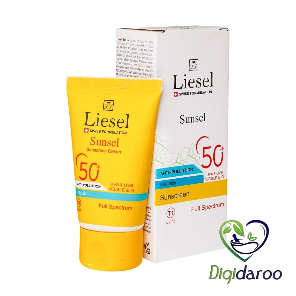 کرم ضد آفتاب سانسل پوست چرب +SPF50 لایسل بژ روشن T1 Light