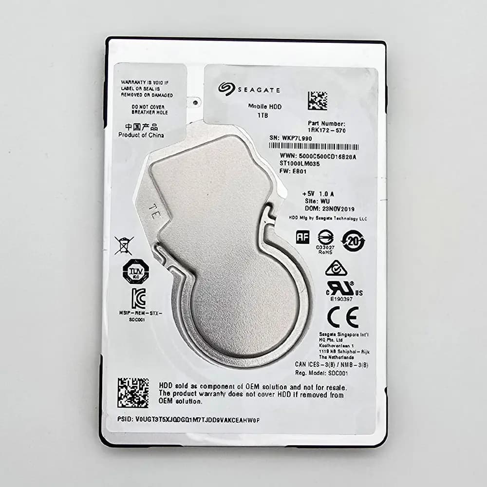 هارد دیسک اینترنال 2.5 اینچ SATA سیگیت ظرفیت 1 ترابایت