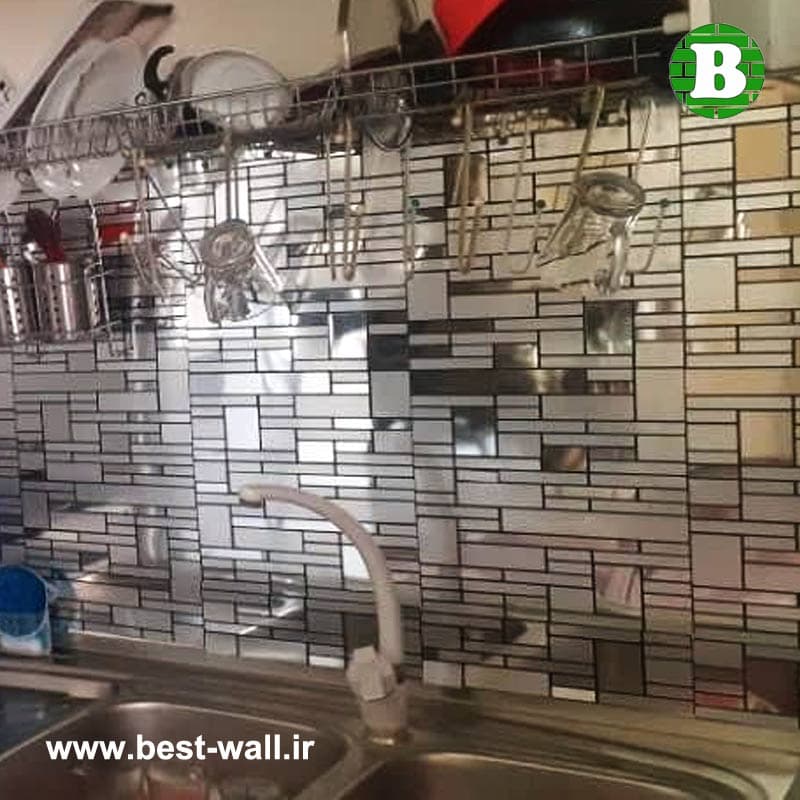 بین کابینتی نقره ای خشدار و آینه ای R571 — تصویر ۱۰