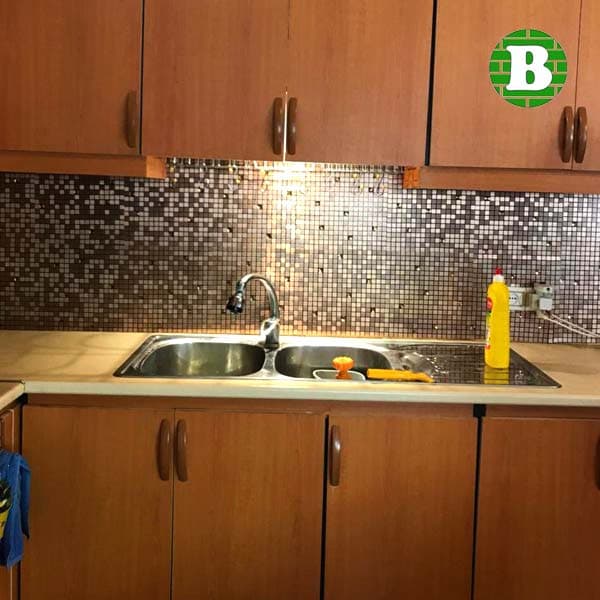 بین کابینتی مربعی نگین دار برنز وارداتی — تصویر ۲
