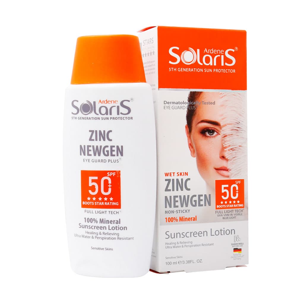 لوسیون ضد آفتاب فیزیکال زینک نیوژن SPF50 سولاریس آردن 100 میلی لیتر — تصویر ۹