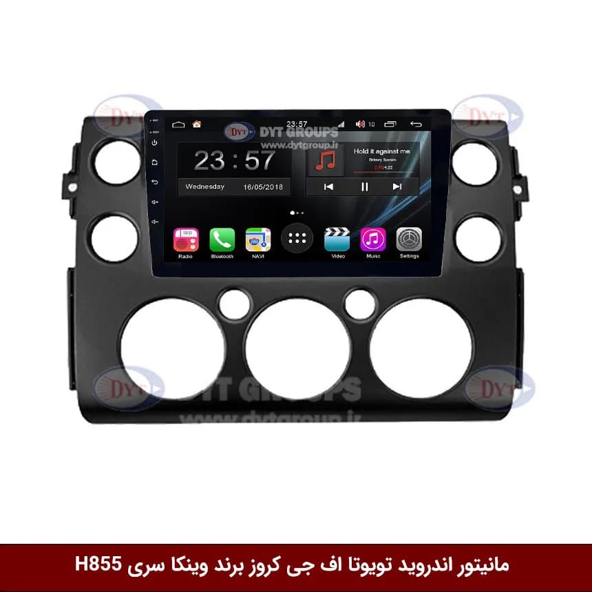 مانیتور اندروید تویوتا اف جی کروز برند وینکا سری H855