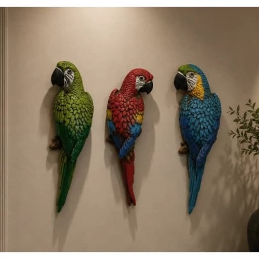 مجسمه طوطی دیوارکوب