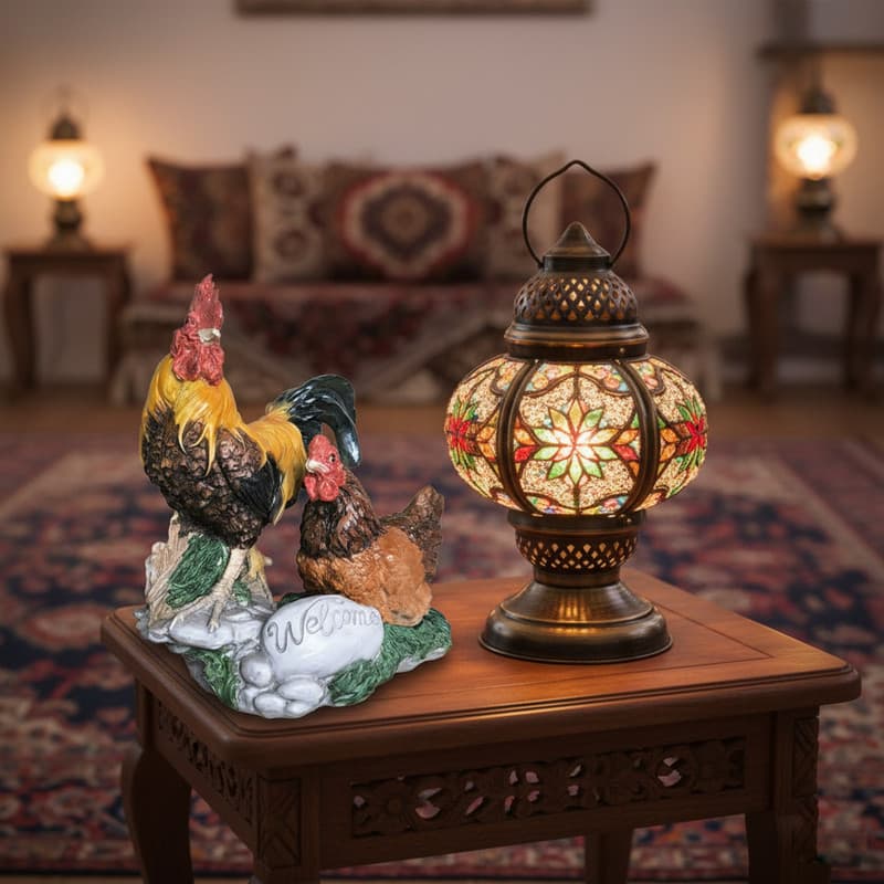 مجسمه مدل مرغ و خروس مزرعه — تصویر ۲