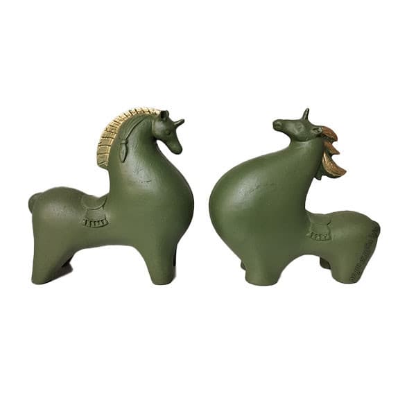 مجسمه مدل اسب لاکچری مجموعه 2 عددی