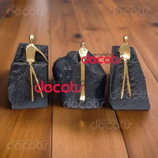 مجسمه فیگور آدمک نشسته مجموعه 3 عددی