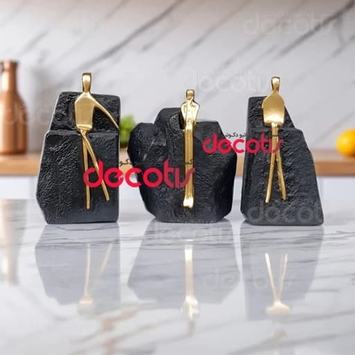 مجسمه فیگور آدمک نشسته مجموعه 3 عددی — تصویر ۳