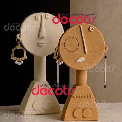 مانکن طلا آویز گوشواره مدل آدمک پینترستی مجموعه 2 عددی