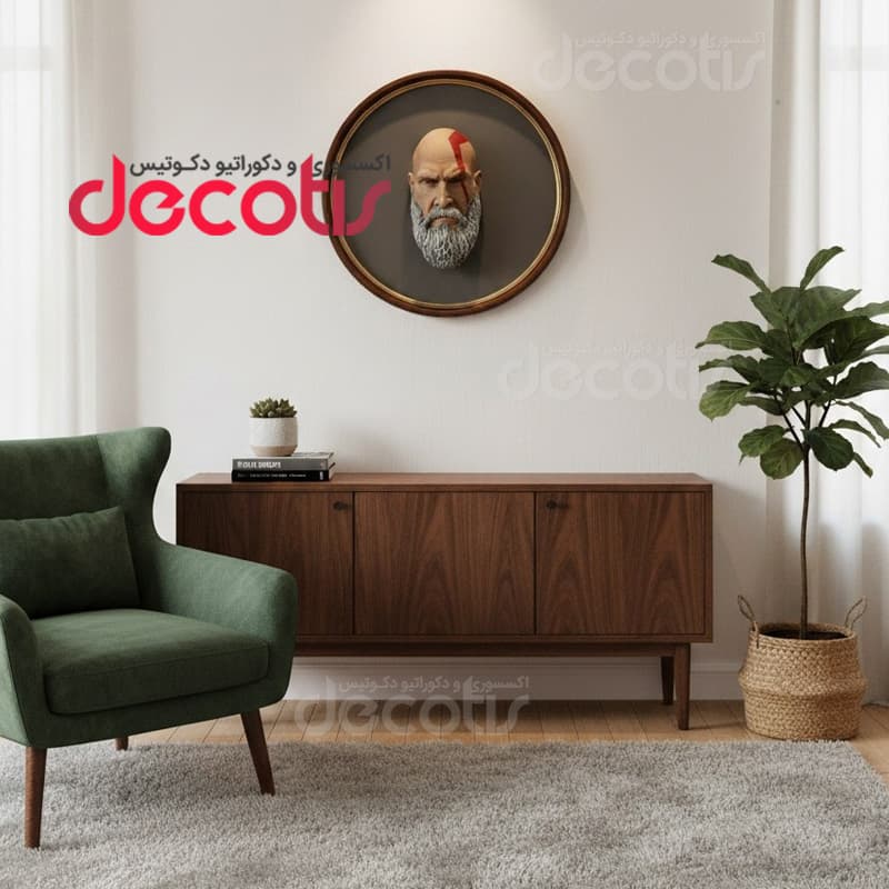 مجسمه دیوارکوب مدل کریتوس خدای جنگ (گاد آو وار) — تصویر ۳