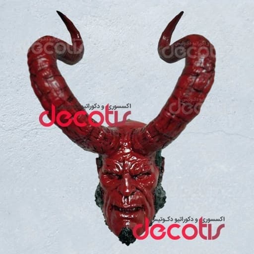 مجسمه دیوارکوب مدل پسر جهنمی بزرگ (هل بوی – Hellboy) — تصویر ۲