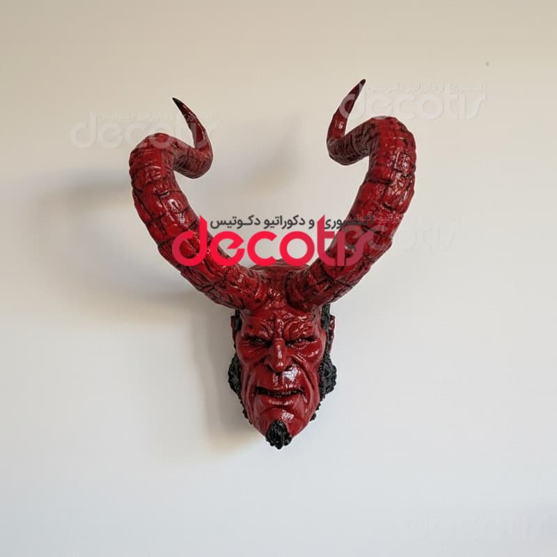 مجسمه دیوارکوب مدل پسر جهنمی بزرگ (هل بوی – Hellboy)