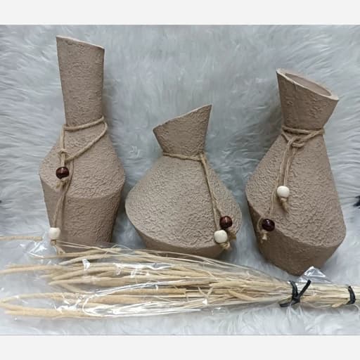 گلدان مدل کوزه پتینه مجموعه 3 عددی