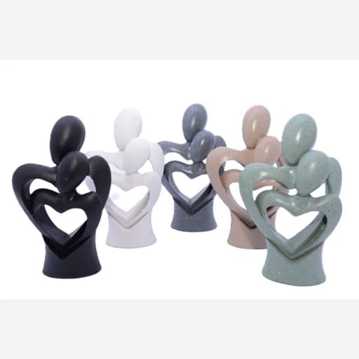 مجسمه دکوری پلی استر همدل کوچک — تصویر ۲