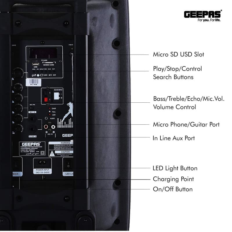 اسپیکر جیپاس مدل GMS8519 ا Geepas GMS8519 Speaker — تصویر ۶