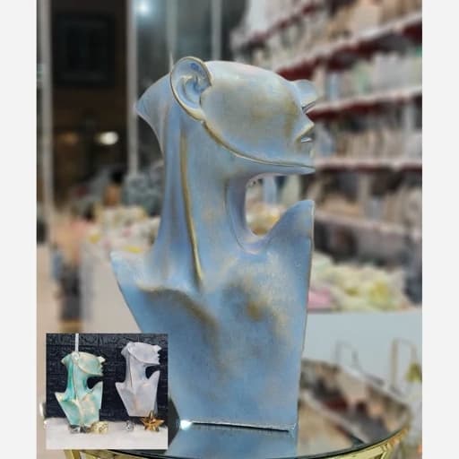 استند طلا و جواهر مانکن جواهرات مدل رخ بزرگ — تصویر ۸