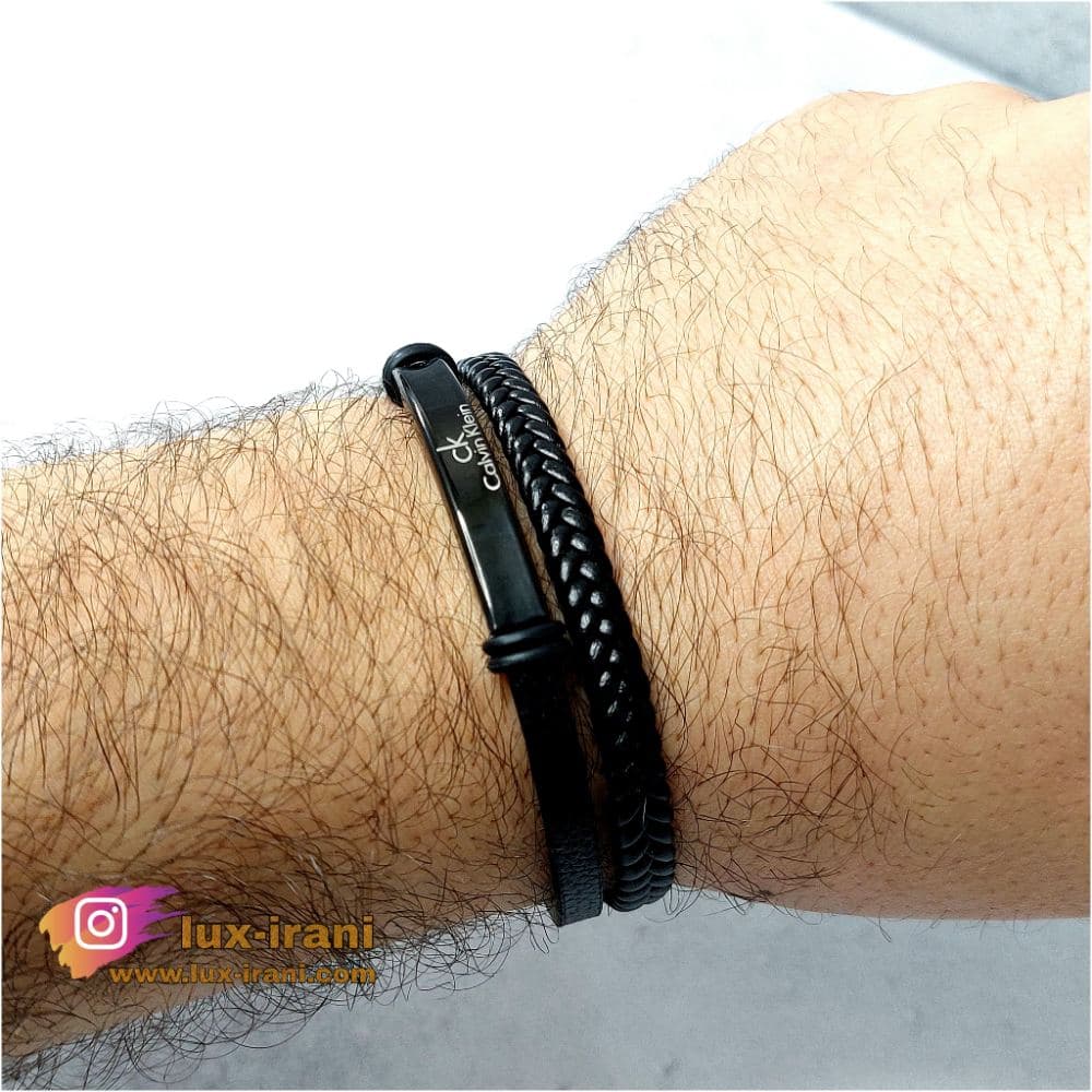 دستبند چرمی دو لاین کلوین کلاین CK — تصویر ۳