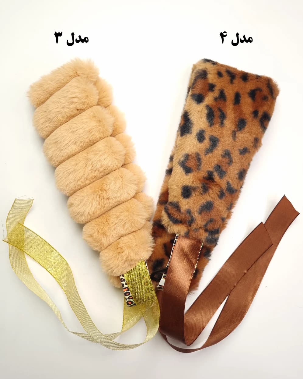 هدبند روسی خز الوان و مشکی سیلکا — تصویر ۳
