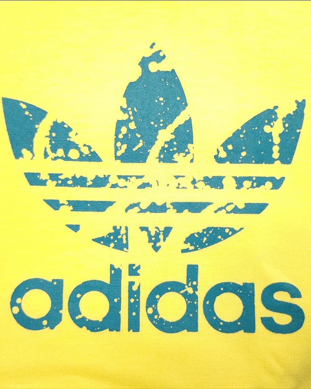 ست راحتی مردانه نخ پنبه adidas زرد — تصویر ۱۰