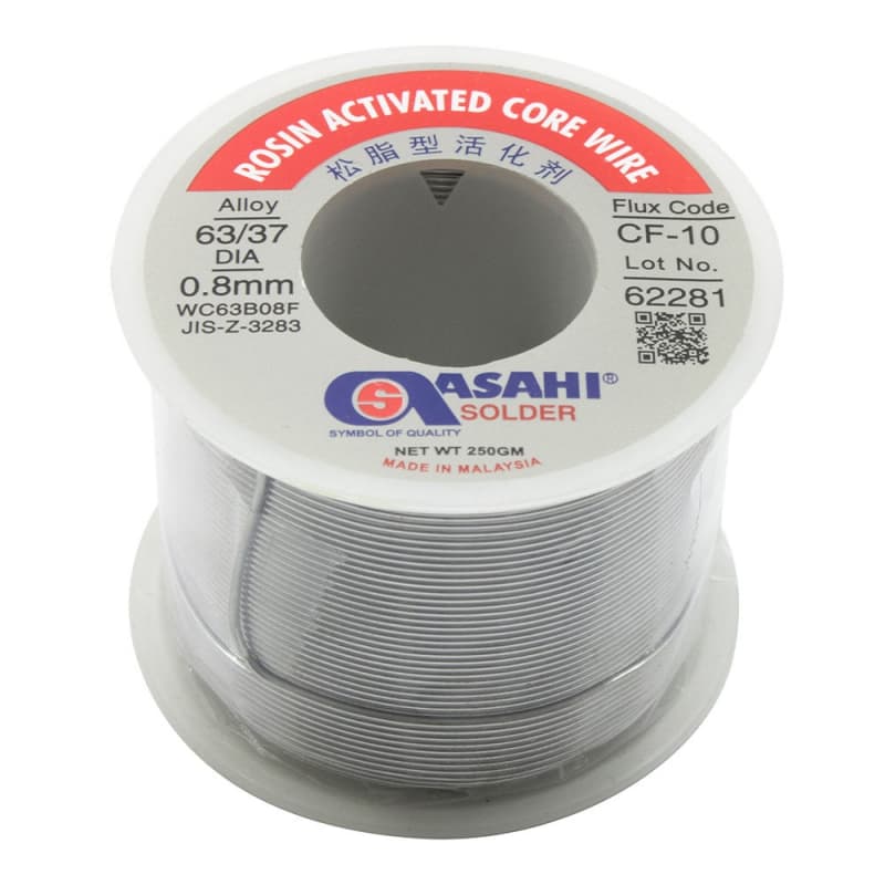 سیم لحیم ASAHI آساهی 250 گرم 0.8mm — تصویر ۲