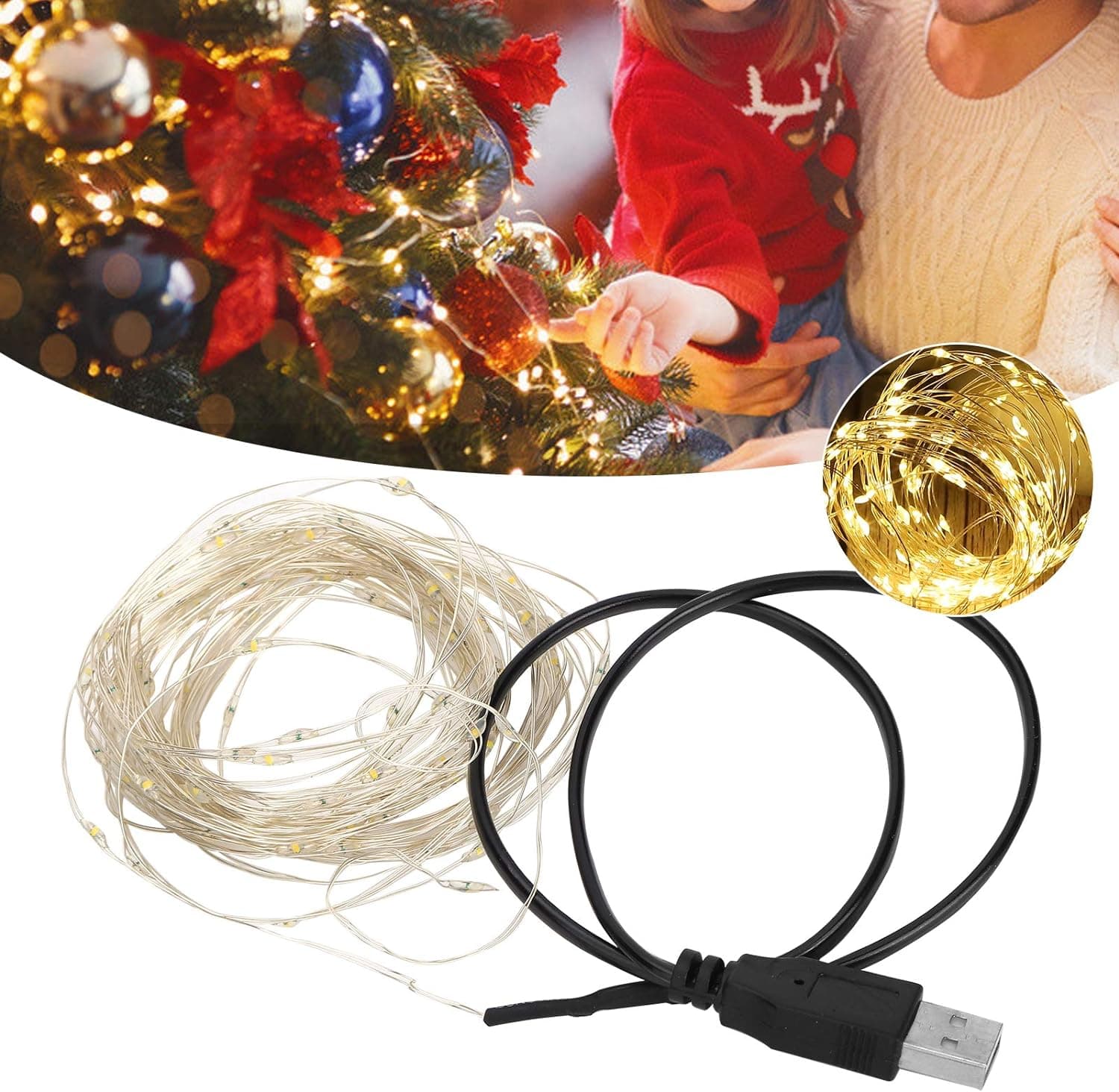 ریسه LED مفتولی 5 متری قابل انعطاف USB