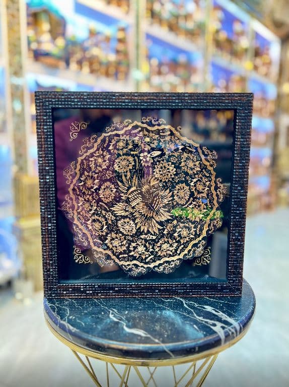 قاب بشقاب 30cm الماس تراش روی مس — تصویر ۲