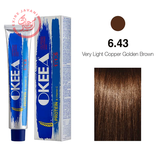 رنگ مو اکیا شماره 6.43 (Very Light Copper Golden Brown) 100 میل — تصویر ۲