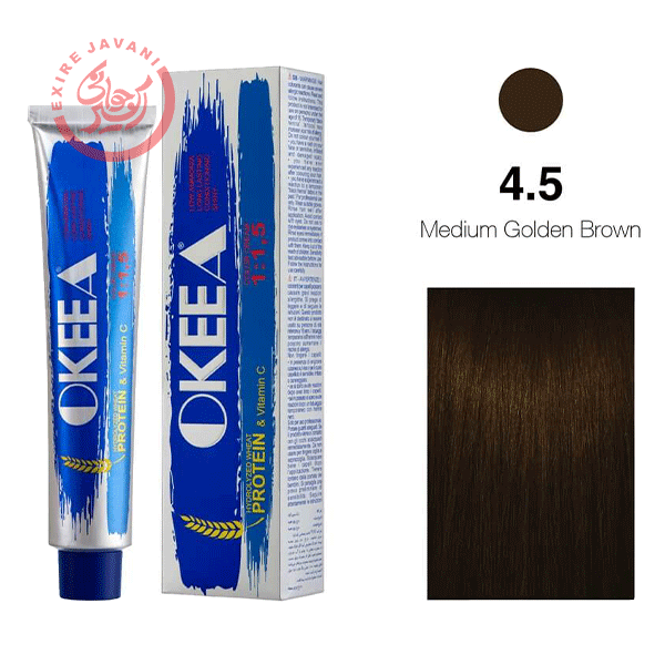 رنگ مو اکیا شماره 4.5 (Medium Golden Brown) 100 میل — تصویر ۲